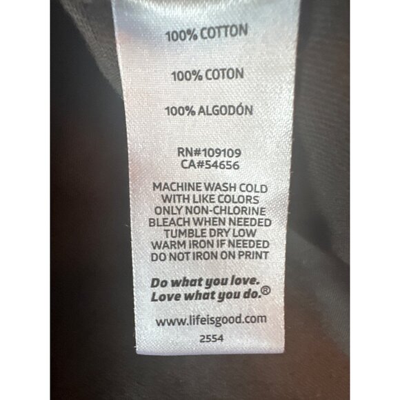 NWT Life Is Good Womens Crusher Tee Diversified Portfolio Design Gray L - Picture 4 of 5